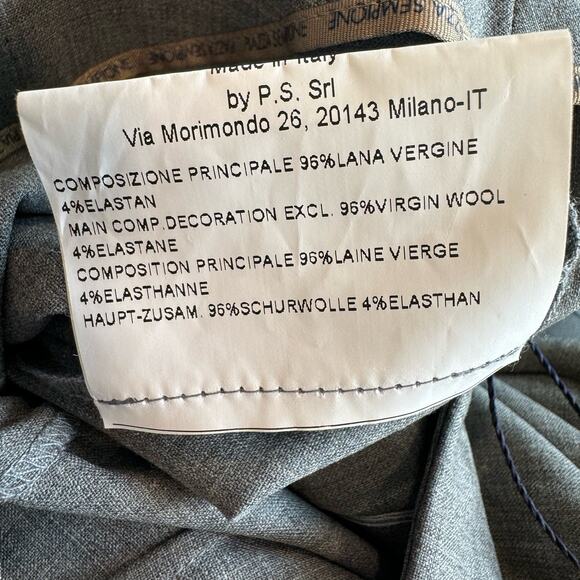 Piazza Sempione Audrey Virgin Wool Pant Gray Old Money Minimalist IT 38 US 2 NWT - Picture 5 of 11